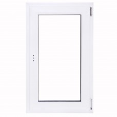 Окно пластиковое ПВХ Deceuninck одностворчатое 900х600 мм (ВхШ) правое поворотно-откидное двухкамерный стеклопакет белый
