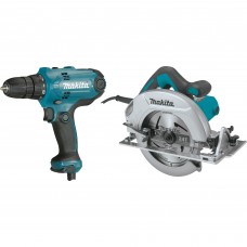 Набор инструментов сетевых Makita Kit DK0118 пила циркулярная HS7600 1200Вт 100мм и дрель-шуруповерт Makita DF0300 320Вт