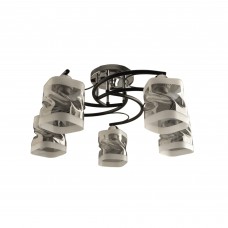 Люстра потолочная Hiper Zara H202-5 5 ламп 15 м² цвет черный хром