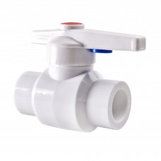 Кран шаровый D25 мм полнопроходной полипропилен Кран шаровый D25 мм полнопроходной полипропилен