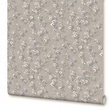 Обои флизелиновые Артекс Азалия темно-серые 1.06 м 10677-04