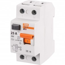 УЗО TDM Electric ВД1-63 2Р 25 А 100 мА 4.5 кА AC SQ0203-0005