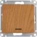 Переключатель встраиваемый Schneider Electric Glossa 1 клавиша с подсветкой цвет дуб