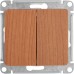 Переключатель встраиваемый Schneider Electric Glossa 2 клавиши цвет дуб