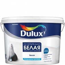 Краска Dulux матовая ослепительно белая 9 л Краска Dulux матовая ослепительно белая 9 л