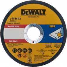Диск отрезной по нержавеющей стали Dewalt 115x1.2 мм
