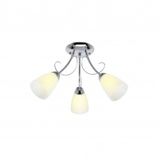 Люстра потолочная JLIGHT GALA 3 лампы 16 м², цвет хром/белый