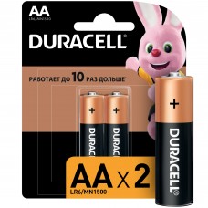 Батарейка алкалиновая Duracell AA/LR6 2 шт