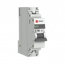Автоматический выключатель EKF ВА47-63 1P С10 А 6 кА mcb4763-6-1-10C-pro