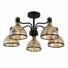 Люстра потолочная Jlight Opi 3138/5C цвет черный/золото