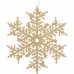 Украшение новогоднее «Снежинка большая», пластик, цвет золото матовое
