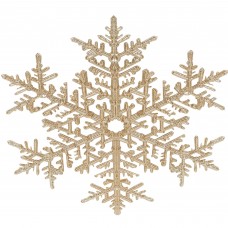 Украшение ёлочное «Снежинка», 25 см, цвет золотой