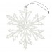 Украшение новогоднее "Снежинка Морозко", пластик, цвет белый