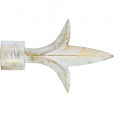 Наконечник Orbis Лотос, металл, цвет античный белый, 8.3 см