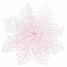 Новогоднее украшение Цветок рождественский 12x12 см цвет розовый