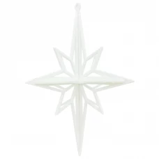 Новогоднее украшение Ромб 12x12 см цвет белый