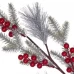 Новогоднее украшение Ветка 68x18 см цвет красный