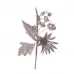 Новогоднее украшение Цветок искусственный 261897 17x17 см цвет серебро