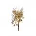 Новогоднее украшение Цветок искусственный 261902 19x11 см цвет золото