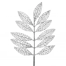 Новогоднее украшение Ясень 43x21 см цвет серебристый