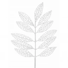 Новогоднее украшение Ясень 43x21 см цвет белый