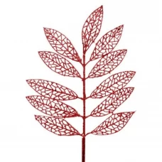 Новогоднее украшение Ясень 43x21 см цвет красный