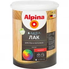 Лак для стен акриловый Alpina Аква-лак цвет прозрачный глянцевый 0.9 л Лак для стен акриловый Alpina Аква-лак цвет прозрачный глянцевый 0.9 л