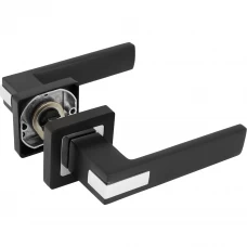 Дверные ручки AL 144 BL, комплект, цвет черный