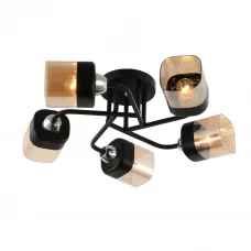 Люстра потолочная Jlight Ida 3143/5C 5 ламп E27 60W цвет черный и хром
