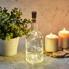 Нить светодиодная Роса с пробкой 20LED теплый белый свет 2 м