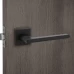 Дверные ручки 141 BL, комплект, цвет черный