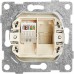 Компьютерная розетка встраиваемая Gusi Electric Ugra RJ45 без заземления цвет бежевый