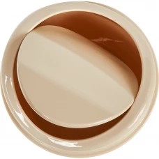 Контейнер для мусора 1 л с крышкой цвет бежевый