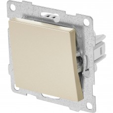 Переключатель проходной встраиваемый Gusi Electric 1 клавиша цвет шампань Переключатель проходной встраиваемый Gusi Electric 1 клавиша цвет шампань