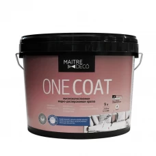 Краска для интерьера Maitre Deco One Coat белая база А 9 л Краска для интерьера Maitre Deco One Coat белая база А 9 л