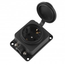 Колодка влагостойкая Duwi с заземлением 1 гнездо, цвет черный Колодка влагостойкая Duwi с заземлением 1 гнездо, цвет черный