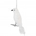 Украшение ёлочное «Птичка» 16 см цвет белый