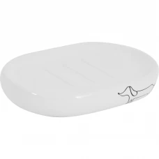 Мыльница Vidage Такса Жужа керамика цвет белый Мыльница Vidage Такса Жужа керамика цвет белый