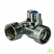 Кран шаровый Valtec, для подключения сантехприборов, 1/2"х3/4"х1/2", никелированная латунь Кран шаровый Valtec, для подключения сантехприборов, 1/2"х3/4"х1/2", никелированная латунь