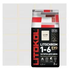Затирка цементная Litokol Litochrom 1-6 Evo цвет LE 205 жасмин 2 кг