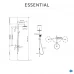 Душевая система верхний душ Essential Хр Sensea