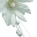 Украшение цветок на ветке 40см белый