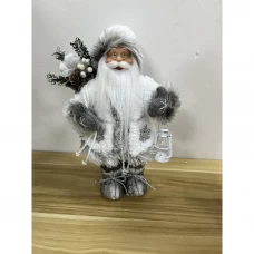 Фигура новогодняя Санта в белом 30см
