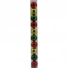 Набор елочных шаров Рождество ø6 см пластик микс 10 шт