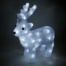 Электрогирлянда-фигура «Олень» для улицы 40 ламп, 30 см, цвет холодный белый