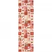 Дорожка на стол "Эльфы", 40x140 см, цвет красный