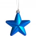 Набор ёлочных украшений «Звезда», 8 см, цвет синий, 3 шт.
