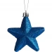 Набор ёлочных украшений «Звезда», 8 см, цвет синий, 3 шт.
