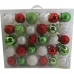 Набор елочных шаров Рождество ø7 см пластик разные цвета 60 шт