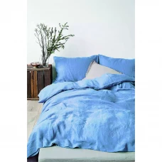 Комплект постельного белья Rustic Blue полутораспальный полисатин синий Комплект постельного белья Rustic Blue полутораспальный полисатин синий